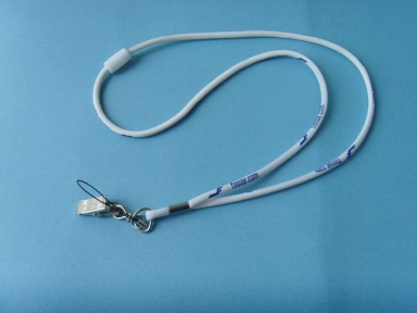 eslinga de cable blanco redondo con logotipo personalizado