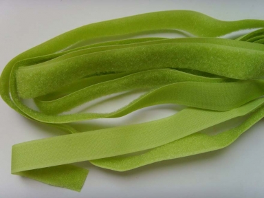 Verde suave de nylon gancho y lazo de cinta del sujetador